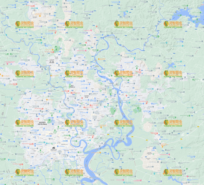 越南 胡志明市 Google 谷歌 高清地形图