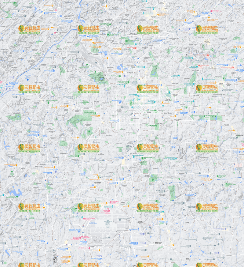 美国 亚特兰大 Google 谷歌 高清地形图