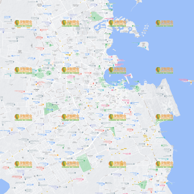 卡塔尔 多哈 Google 谷歌 高清地形图