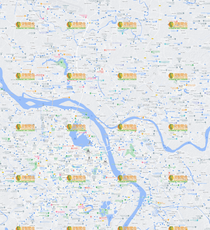 越南 河内 Google 谷歌 高清地形图