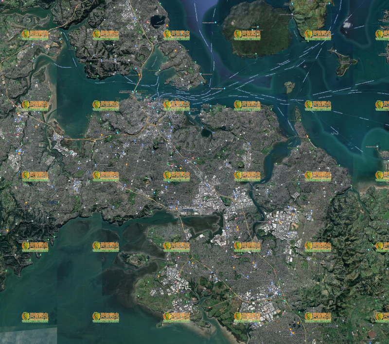 新西兰 奥克兰 Google 谷歌 高清卫星图