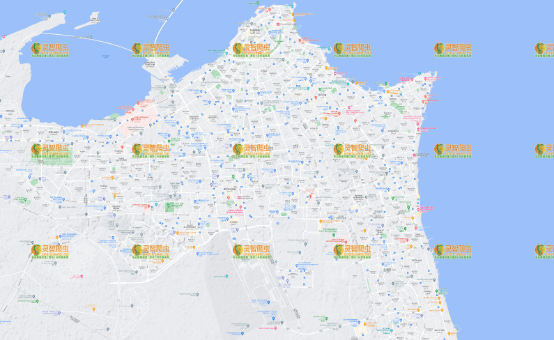 科威特 科威特城 Google 谷歌 高清地形图