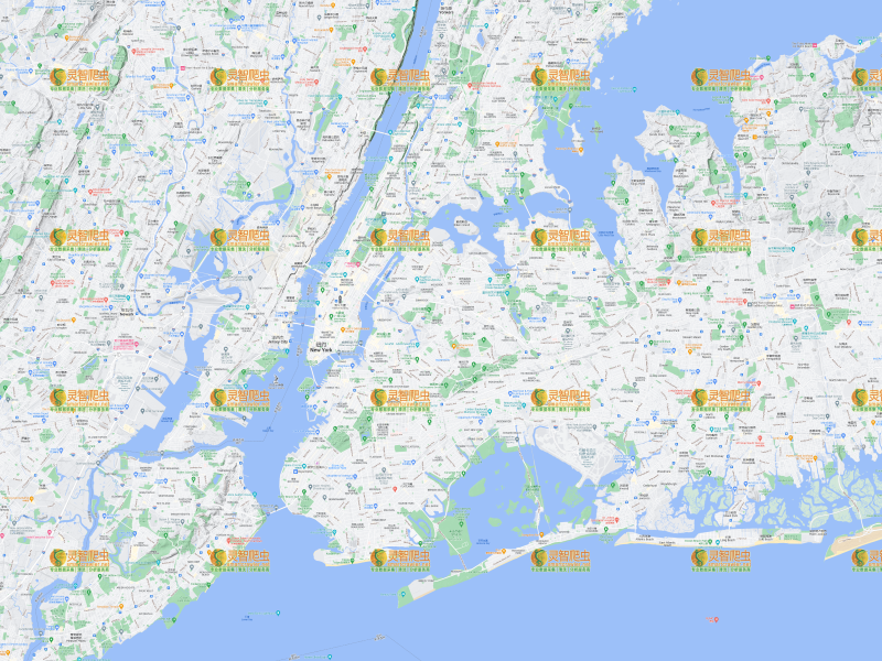 美国 纽约 Google 谷歌 高清地形图