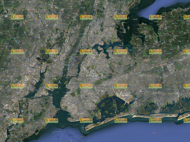 美国 纽约 Google 谷歌 高清卫星图