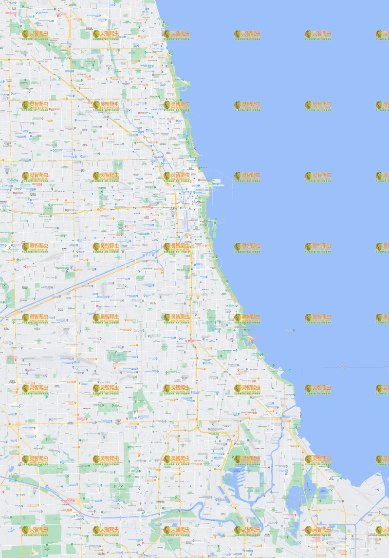 美国 芝加哥 Google 谷歌 高清地图