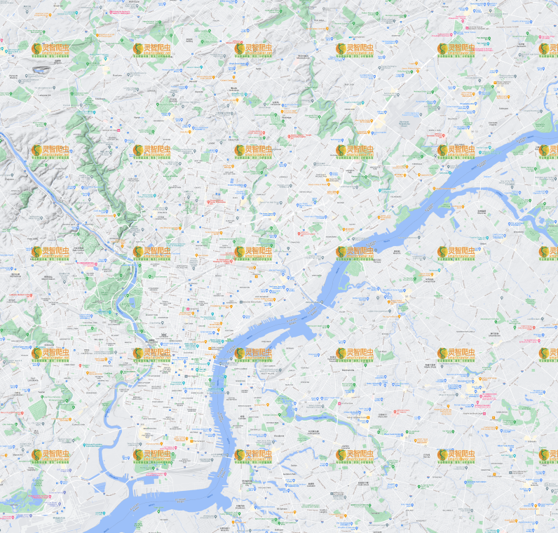 美国 费城 Google 谷歌 高清地形图