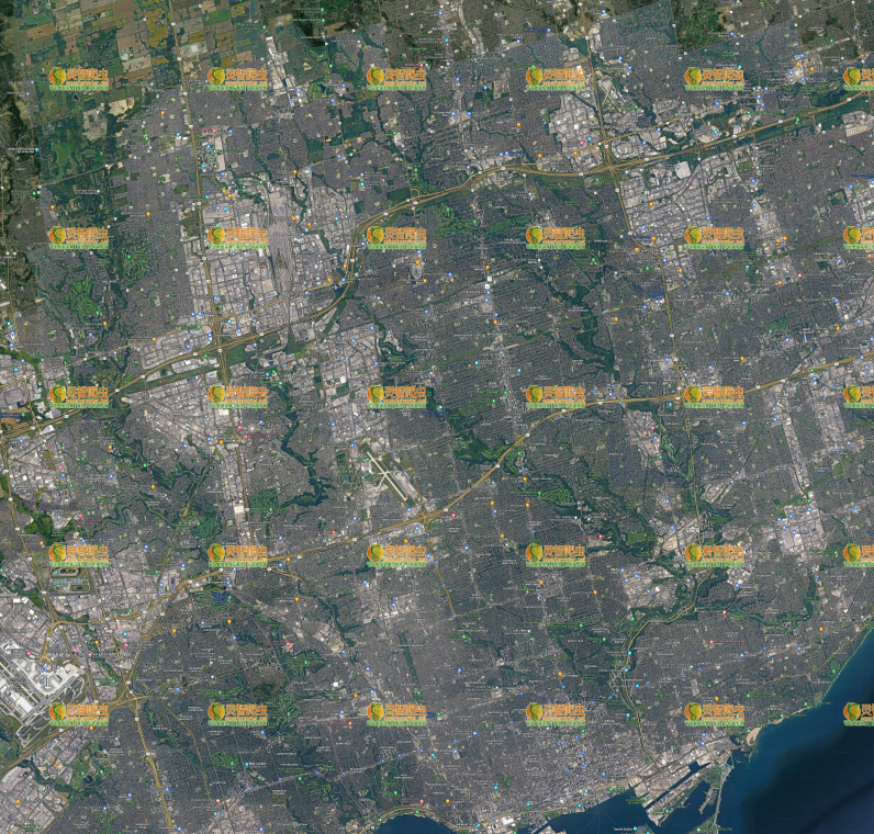 加拿大 多伦多 Google 谷歌 高清卫星图