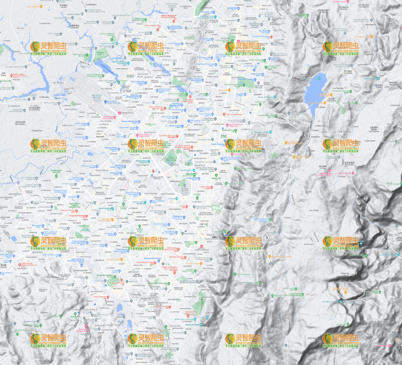 哥伦比亚 波哥大 Google 谷歌 高清地形图