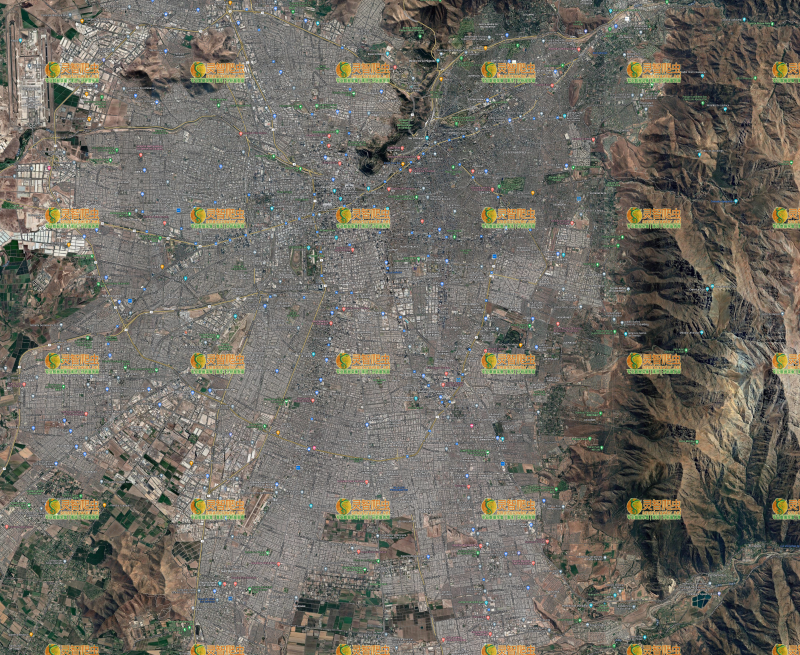 智利 圣地亚哥 Google 谷歌 高清卫星图