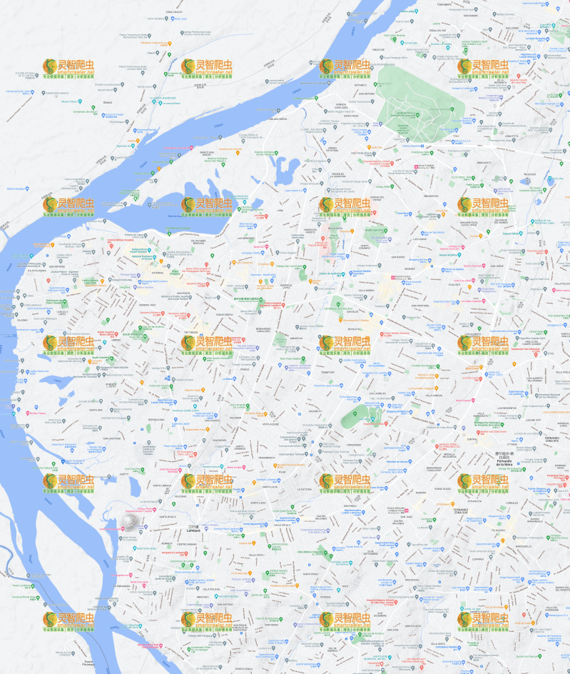 巴拉圭 亚松森 Google 谷歌 高清地形图