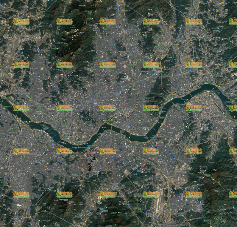 韩国 首尔 Google 谷歌 高清卫星图