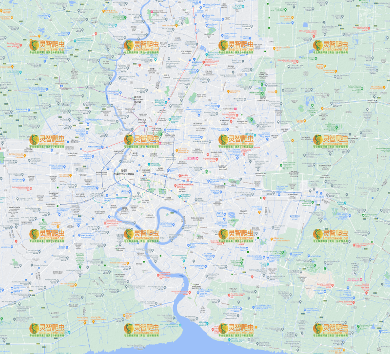 泰国 曼谷 Google 谷歌 高清地形图