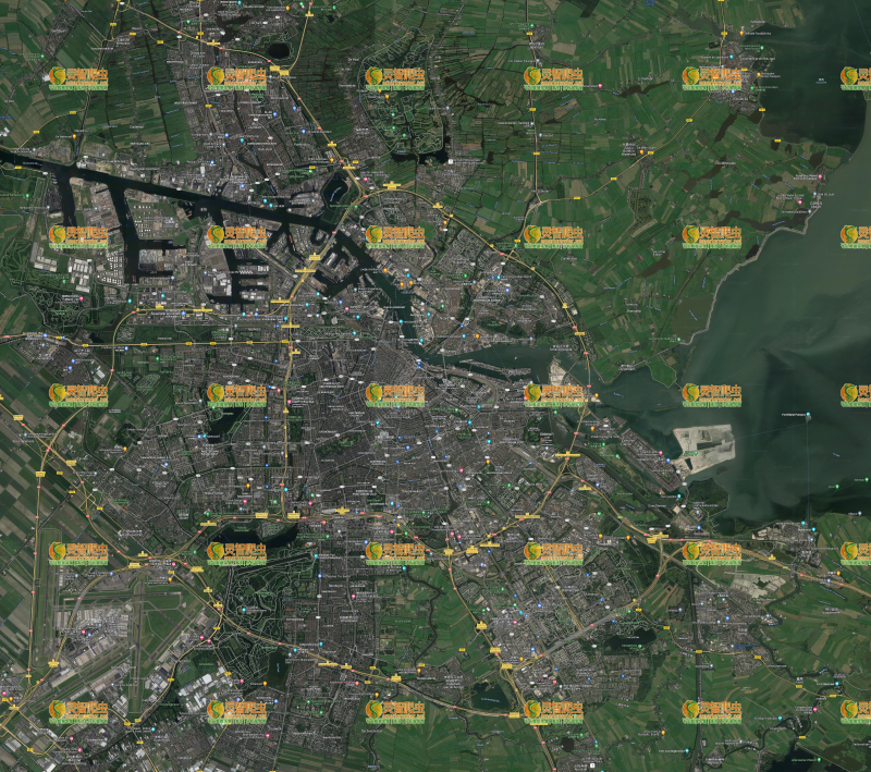 荷兰 阿姆斯特丹 Google 谷歌 高清卫星图