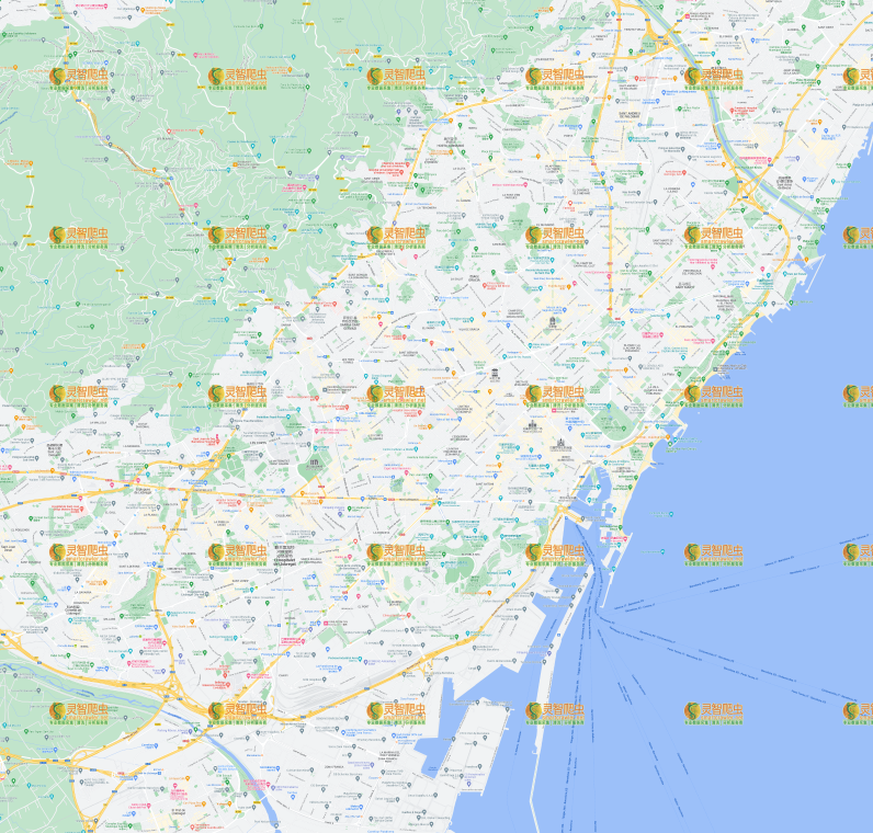 西班牙 巴塞罗那 Google 谷歌 高清地图