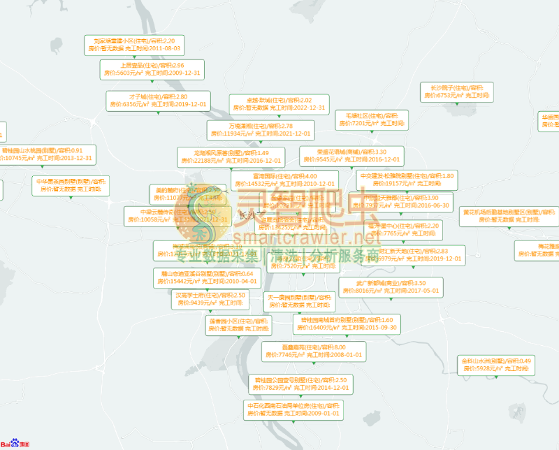 长沙住宅小区、房产标签信息图